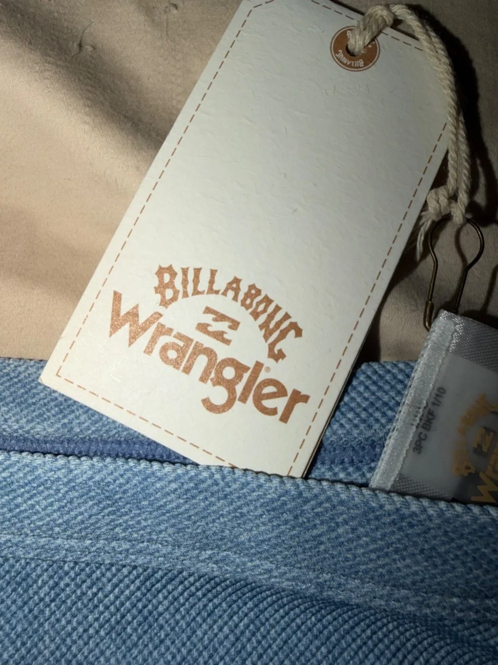 Billabong X Wrangler NWT Bikini Bottoms Down With Denim 8 S
